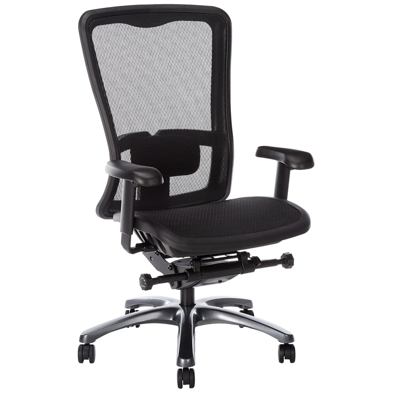 Scranton & Co High Back Office Chair with Mesh Seat in Black