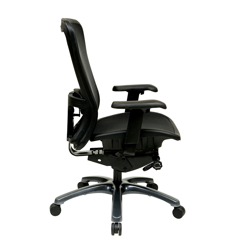 Scranton & Co High Back Office Chair with Mesh Seat in Black