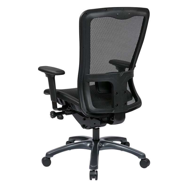 Scranton & Co High Back Office Chair with Mesh Seat in Black