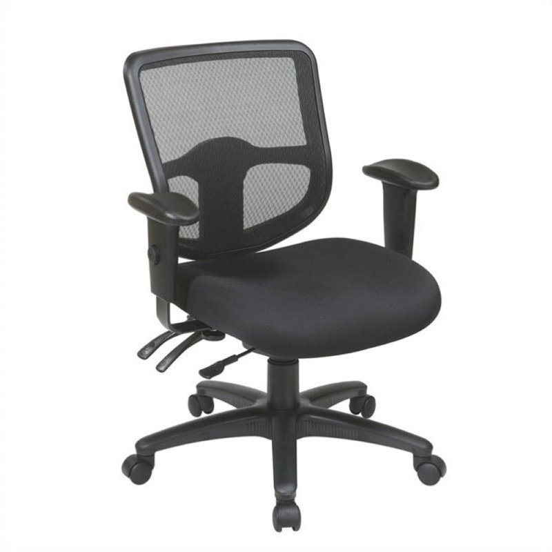 Scranton & Co Ergonomic Task Office Chair with Arms in Coal