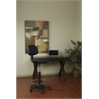 Scranton & Co Adjustable Drafting Chair with Stool Kit in Black