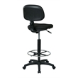 Scranton & Co Adjustable Drafting Chair with Stool Kit in Black
