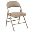 Scranton & Co Faux Leather Folding Chair in Tan (Set of 4)