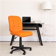 Scranton & Co Vinyl Quilted/Nylon Mid-Back Office Chair in Orange
