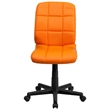 Scranton & Co Vinyl Quilted/Nylon Mid-Back Office Chair in Orange