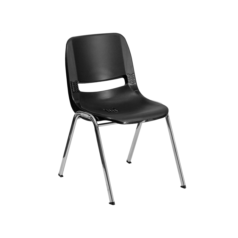 Scranton & Co Multi-purpose Stacking Chair in Black