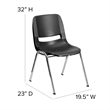Scranton & Co Multi-purpose Stacking Chair in Black