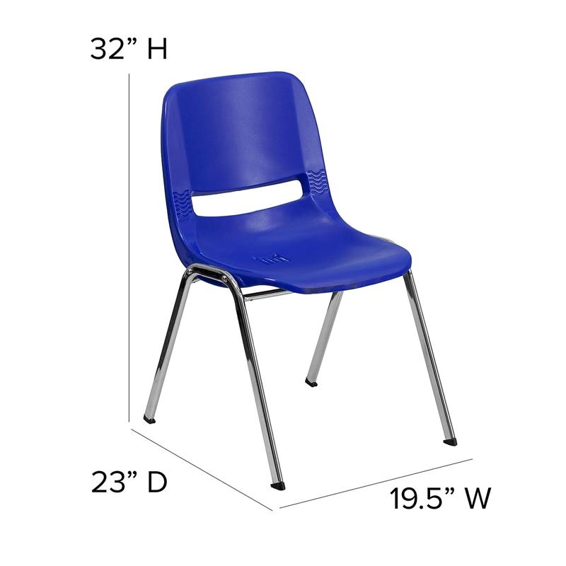 Scranton & Co Multi-purpose Stacking Chair in Blue