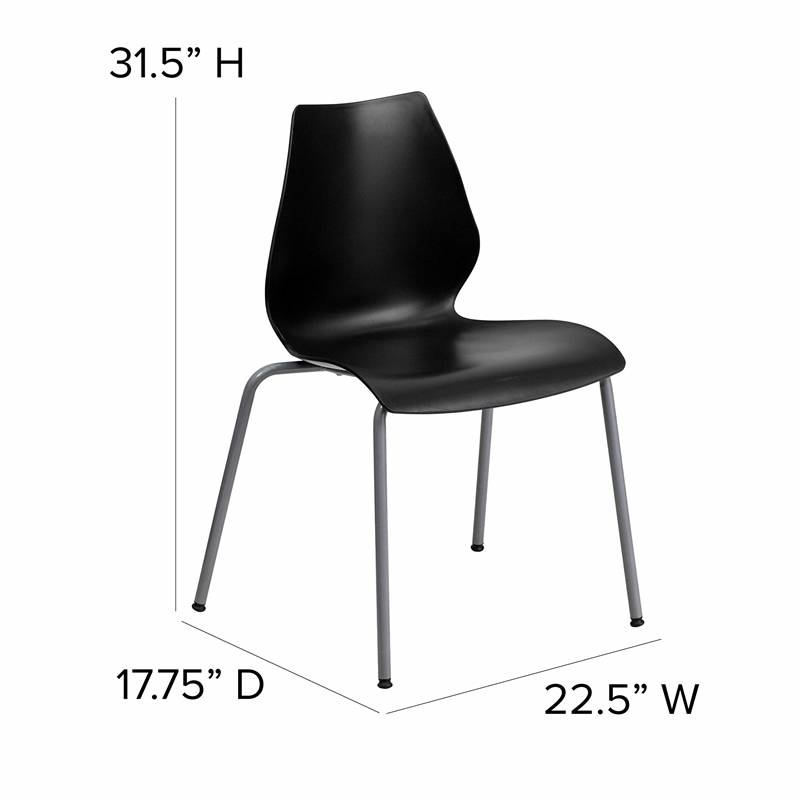 Scranton & Co Stacking Chair in Black