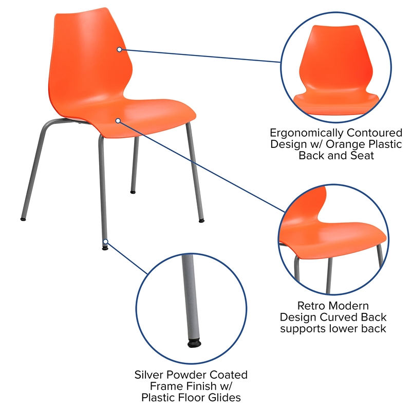 Scranton & Co Stacking Chair in Orange