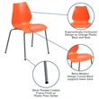 Scranton & Co Stacking Chair in Orange