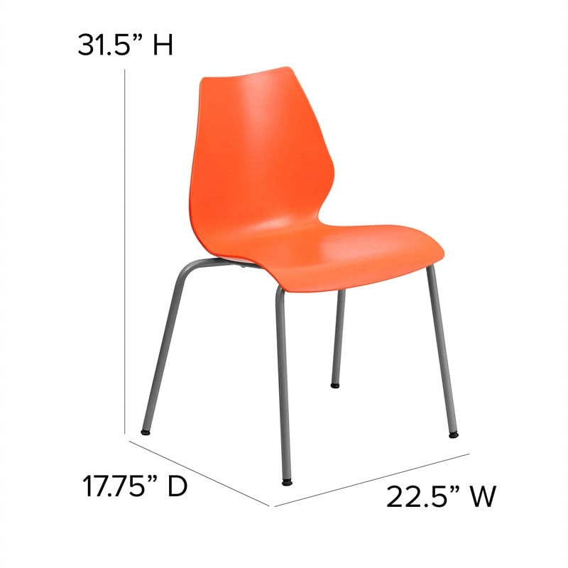 Scranton & Co Stacking Chair in Orange