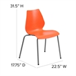 Scranton & Co Stacking Chair in Orange