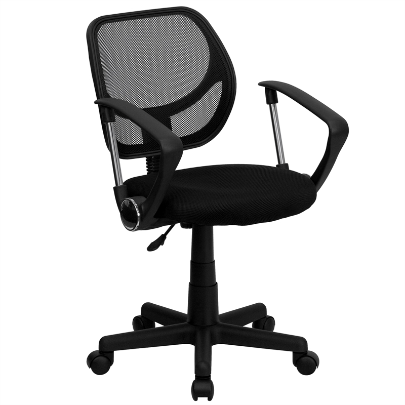 Scranton and Co Mesh Mid Back Adjustable Office Chair in Black