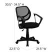 Scranton and Co Mesh Mid Back Adjustable Office Chair in Black