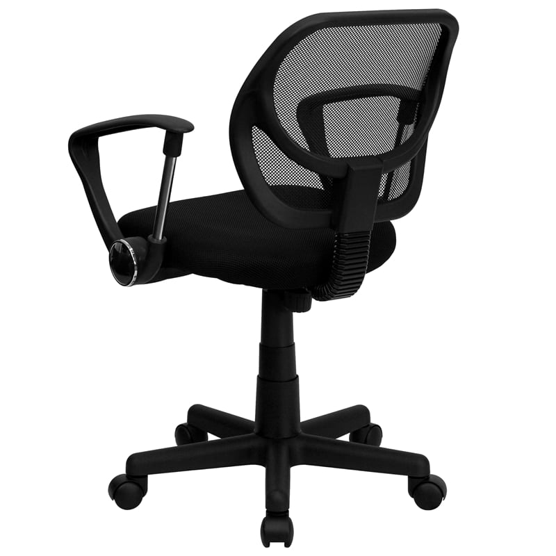 Scranton and Co Mesh Mid Back Adjustable Office Chair in Black