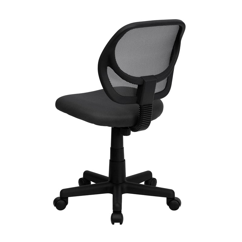 Scranton & Co Mesh Fabric Mid-Back Task and Office Chair in Gray