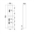 Scranton & Co Modern Wood 5 Shelf Narrow Contemporary Bookcase in White