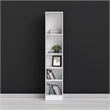Scranton & Co Modern Wood 5 Shelf Narrow Contemporary Bookcase in White
