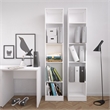 Scranton & Co Modern Wood 5 Shelf Narrow Contemporary Bookcase in White