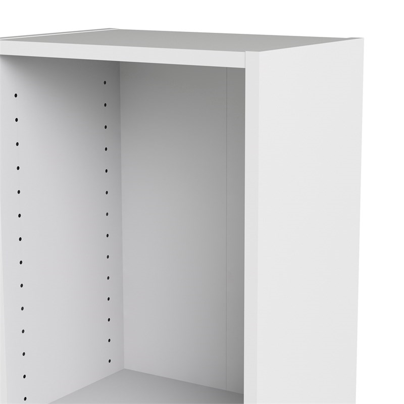 Scranton & Co Modern Wood 5 Shelf Narrow Contemporary Bookcase in White