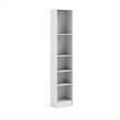 Scranton & Co Modern Wood 5 Shelf Narrow Contemporary Bookcase in White