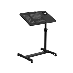 Scranton & Co Adjustable Mobile Laptop Cart in Black
