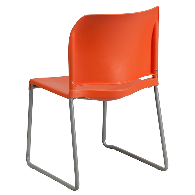 Scranton & Co Full Back Stacking Chair in Orange
