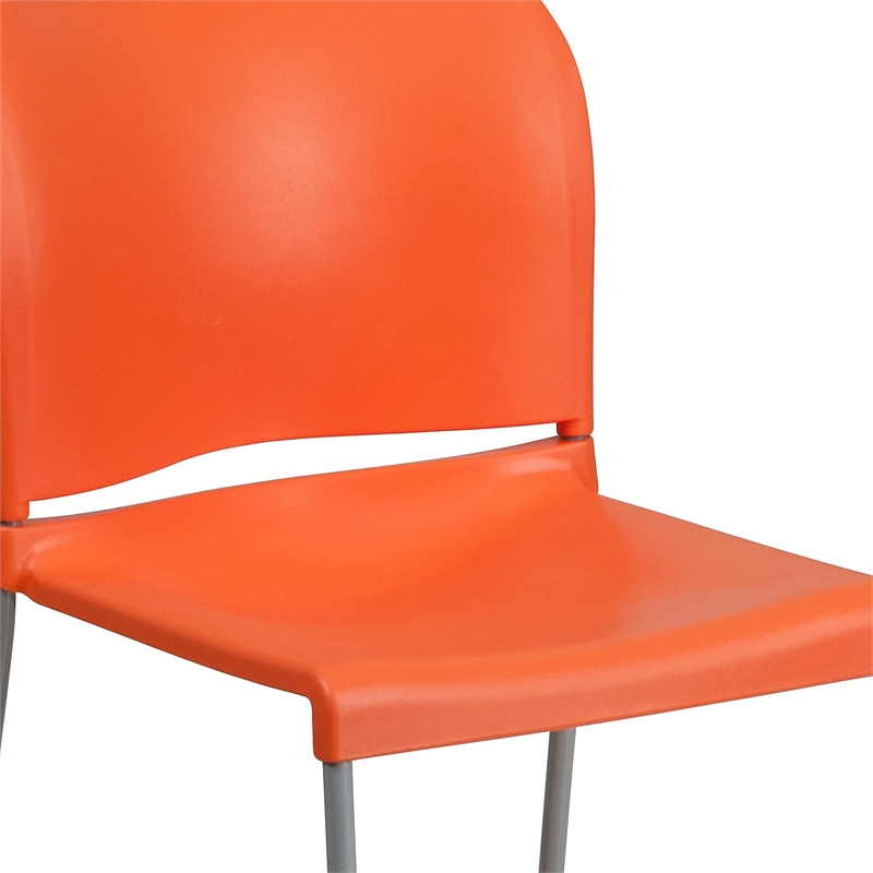 Scranton & Co Full Back Stacking Chair in Orange