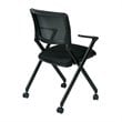 Scranton & Co Mesh Back Folding Chair in Black (Set of 2)
