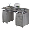 Scranton & Co Contemporary MDF Wood Small Computer Desk in Gray