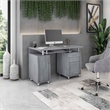 Scranton & Co Contemporary MDF Wood Small Computer Desk in Gray
