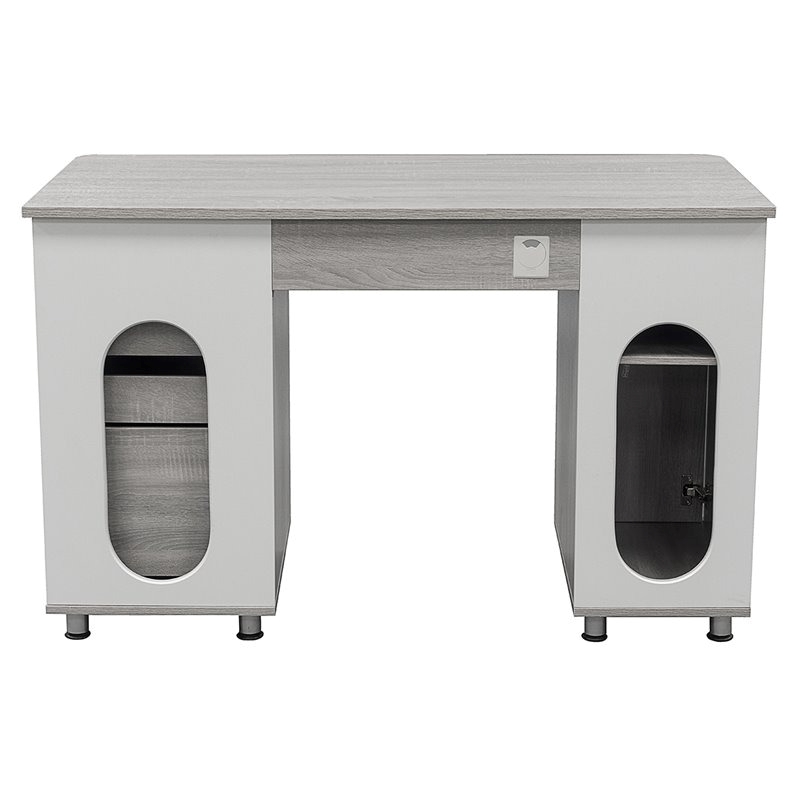 Scranton & Co Contemporary MDF Wood Small Computer Desk in Gray