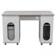Scranton & Co Contemporary MDF Wood Small Computer Desk in Gray