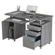 Scranton & Co Contemporary MDF Wood Small Computer Desk in Gray