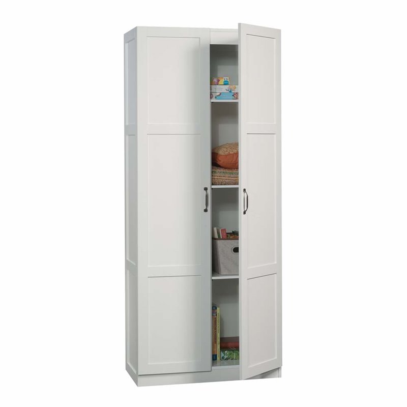 Scranton & Co Contemporary Engineered Wood Storage Cabinet in White