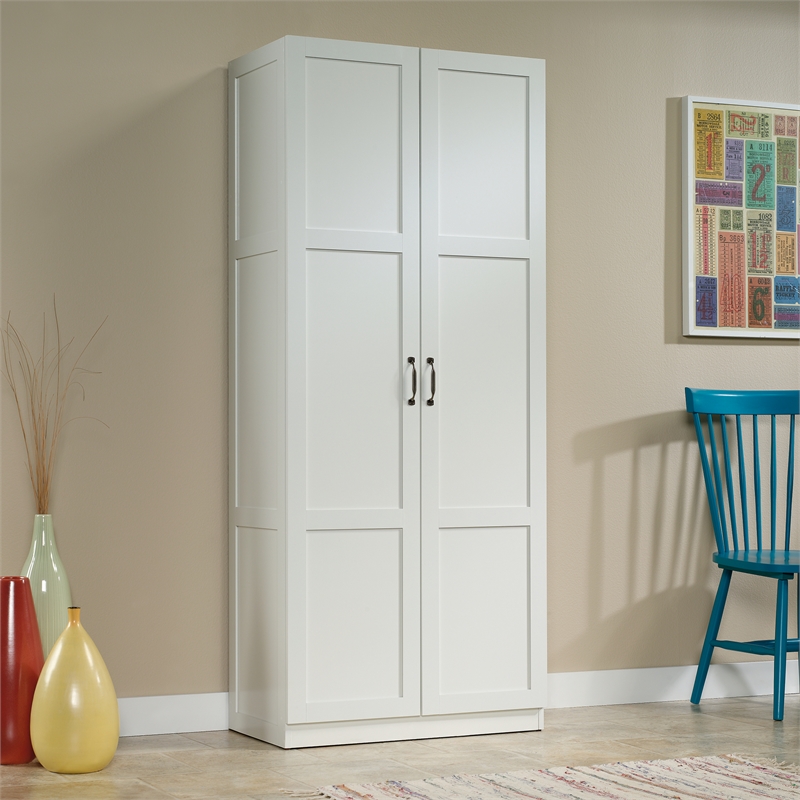 Scranton & Co Contemporary Engineered Wood Storage Cabinet in White