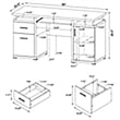 Scranton & Co 2-Drawer Contemporary Wood Computer Desk in Cappuccino