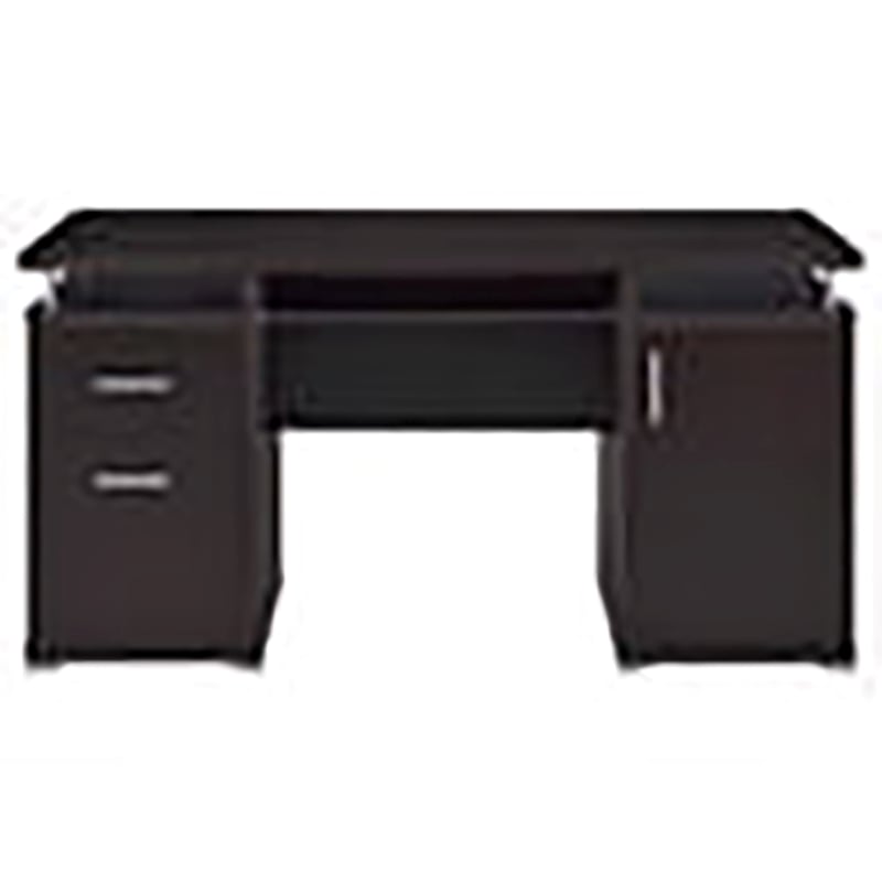 Scranton & Co 2-Drawer Contemporary Wood Computer Desk in Cappuccino