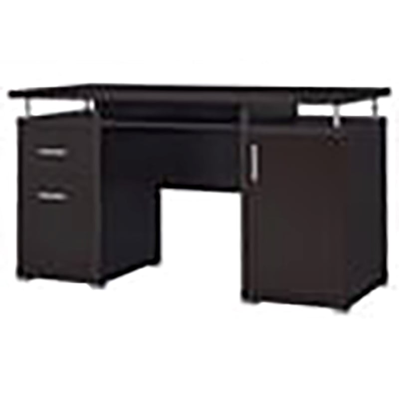 Scranton & Co 2-Drawer Contemporary Wood Computer Desk in Cappuccino