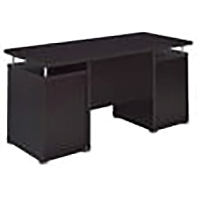 Scranton & Co 2-Drawer Contemporary Wood Computer Desk in Cappuccino