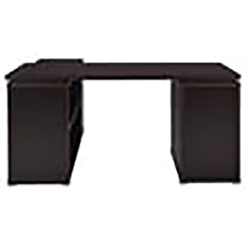 Scranton & Co Contemporary Wood L Shaped Writing Desk in Cappuccino