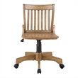 Scranton & Co Traditional Wood Armless Bankers Office Chair in Medium Brown