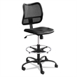 Scranton & Co Extended-Height Vinyl Drafting Chair in Black