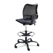 Scranton & Co Extended-Height Vinyl Drafting Chair in Black