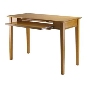 scranton & co solid wood computer desk in honey pine