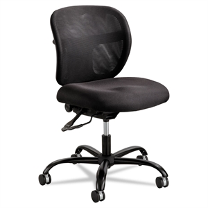Scranton & Co Mesh Fabric Big and Tall Office Chair in Black