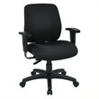 Scranton & Co Task Office Chair with Ratchet Back Height in Coal