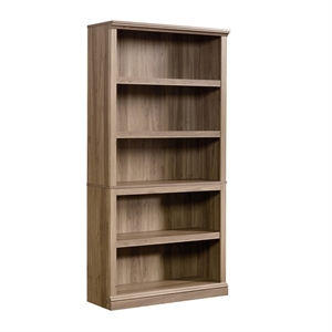 Scranton & Co 5-Shelf Transitional Engineered Wood Bookcase in Salt Oak