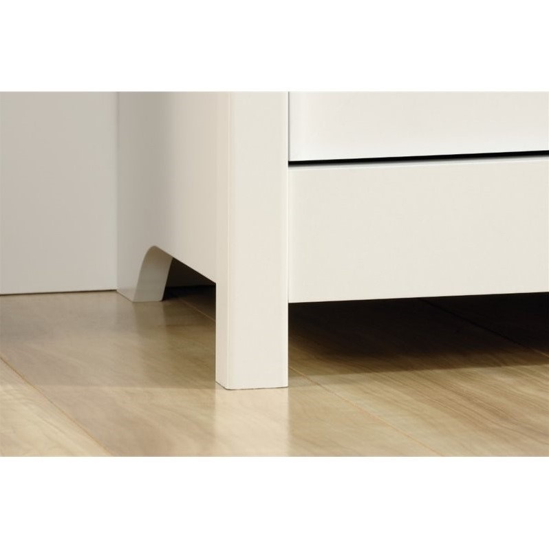 Scranton & Co Engineered Wood 3-Shelf Bookcase in Soft White